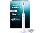 Elektrische Zahnbürste PHILIPS SONICARE "Series 6100 HX7400/01", weiß, ElektrozahnbürstenB:11cm H:23,2cm T:6cm, Elektrische Zahnbürste, mit visueller Andruckkontrolle, 5 Putzeinstellungen, inkl. Ladegerät, B:11cm H:23,2cm T:6cm, Topseller