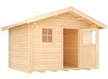 Gartenhaus WEKA "131 Gr.2, natur", beige (naturbelassen), Fußboden im Gartenhaus, ohne Rück- und Seitenwand, ohne Dacheindeckung, Massivholz, Gartenhäuser, Gartenhaus