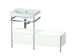 Duravit Happy D.2 Plus Möbelwaschtisch-Kombination HP4860N3636 120x49cm, mit Metallkonsole, ohne Hahnloch, weiß seidenmatt