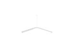 Hewi System 900 Vorhangstange 900.34.10460DX 1487 x 1487 mm, 28 Vorhangringe, Edelstahl pulverbeschichtet weiß tiefmatt