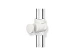 Hewi System 900 Edelstahl-Duschhandlauf 900.35.3074098 1250 x 765 x 965 mm, verchromt, Brausehalter Polyamid signalweiß, links