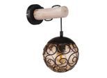 Globo , Naturfarben, Schwarz , Holz, Metall, Kunststoff, Textil , 24.5x36x15 cm , CE ,