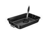 GSW , Schwarz , Metall , 6,6 l , rechteckig , 28.5x7x40 cm , ISO 9001 , hitzebeständige Griffe, backofengeeignet, antihaftbeschichtet ,