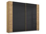 Rauch Möbel , Eiche Artisan, Anthrazit , Holzwerkstoff , 2 Fächer , 225x210x62 cm , Blauer Engel, Goldenes M, Made in Germany ,