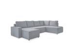 Mid.you , Hellgrau , Textil , Füllung: Schaumstoff , U-Form , 322x194 cm , Made in EU , Liegefunktion ,