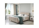 Livetastic , Naturfarben , Holz, Textil, Holzwerkstoff , H3 , 180x200 cm , Bettkasten, gepolstertes Kopfteil, Stoffauswahl, Topper durchgehend, in verschiedenen Größen erhältlich ,
