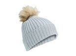 Strickmütze FALKE "FALKE Mütze", Damen, Gr. onesize, grau (light grau heather (3106)), Mützen Strickmütze