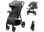 Kinder-Buggy KINDERKRAFT "TRIG 3 mit Snacktablett", Baby, grau, Stahl, Kinderwagen Kinder-Buggy