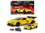Modellbausatz MATTEL "Mattel Brick Shop Hot Wheels Speed Corvette", gelb, Modellbausätze, KinderB:7cm H:4cm L:16cm, Kunststoff, Metall, Modellbausatz, B:7cm H:4cm L:16cm