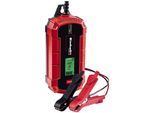 Autobatterie-Ladegerät EINHELL "CE-BC 4 M", rot (rot, schwarz), B:15cm H:6,5cm T:28cm, Kunststoff, Ladegeräte, Autobatterie-Ladegerät, 12 V, 4 A