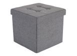 , Grau , Textil, Holzwerkstoff , rechteckig , 38x38x38 cm , klappbar, Stauraum ,