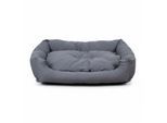 SunnyDogs Hundebett grau mit Wendekissen XXL
