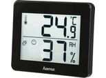 Innenwetterstation HAMA "Thermo-/Hygrometer "TH-130", Schwarz Thermometer", schwarz, Wetterstationen, Innenwetterstation