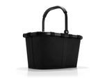 Einkaufskorb REISENTHEL "carrybag", schwarz (frame schwarz, schwarz), B:48cm H:29cm T:28cm, Polyester, Einkaufskörbe, Einkaufskorb, Standfüße, ummantelter Griff zum Umklappen, Innentasche Reißverschluss