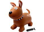 Hüpftier JAMARA "Hund, braun", braun, Hüpfspielzeug, BabyB:24cm H:45cm L:58,5cm T:58,5cm, Kunststoff, Hüpftier, inkl. Luftpumpe, B:24cm H:45cm L:58,5cm T:58,5cm