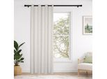 Gardine HOME WOHNIDEEN "LINORA, 1 Stück, Ösen, blickdicht, Leinenstruktur", beige (natur), B:140cm H:175cm, Polyester, Gardinen, Gardine, DEKO, LEINENSTRUKTUR, UNI, ÖSEN