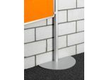 Ultradex Standfuß, Halbkreis, für Ultradex Stellwände, Ø 230 mm, Stahl, weißaluminium RAL 9006