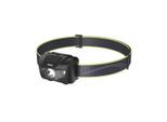 LED Stirnlampe HAMA "LED Stirnlampe mit Spritzwasserschutz und Signallicht", schwarz, Mobilleuchten, Kunststoff, LED Stirnlampe, 4 Lichtmodi, IP44 Spritzwasserschutz, rote LEDs für Sichtbarkeit