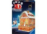3D-Puzzle RAVENSBURGER "Lebkuchenhaus bei Nacht", bunt, Puzzles, KinderB:30cm H:28cm, Kunststoff, beleuchtet, 3D-Puzzle, inkl. LED-Lichterband; Made in Europe, B:30cm H:28cm
