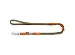 Dog Sport HUNTER verstellbare Hundeführleine wolmar biothane x leder khaki 1,9 cm