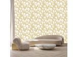 3D-Tapete QUEENCE "Wilde Blätter, selbstklebendes Wandpaneel", beige (beige,natur), B:60m H:250m, Vinyl, Tapeten, 3D-Tapete, 60 x 250 cm Fototapete, Mustertapete, Anbringung ohne Kleister