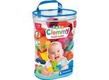 Spielbausteine CLEMENTONI "Clemmy, Bausteine im Beutel (20 Stück)", bunt, Spielbausteine, Baby, Kunststoff, Spielbausteine, Made in Europe