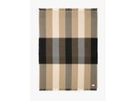 Überwurf MARC O'POLO "Plaid Eryk", braun (schwarz), B:150cm L:200cm, Obermaterial: 55% Polyester Pol. recyc.. 45% Baumwolle CO., Wohndecken, Überwurf