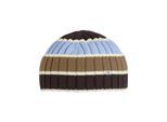 Strickmütze BURLINGTON "Stripe Fishermen", Damen, Gr. onesize, bunt (schwarz braun (5045)), Mützen Strickmütze