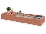 Sandkasten MUDDY BUDDY "Space Saver", rosa (puderrosa), Sandkästen, Kinder, B/H/L: 45cm x 20cm x 150cm, Massivholz, Sandkasten, mit Matschwanne und Staufach, B:45cm H:20cm L:150cm
