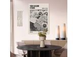 Wandbild REINDERS "Yori Kasumi – Schwarzweiß", schwarz-weiß (farbe bild(er): schwarz, weiß), B:90cm H:60cm T:3cm, MDF, Bilder, Wandbild, Wohnzimmer - Schwarz-Weiß - MDF - Berühmte Künstler - 90x60 cm