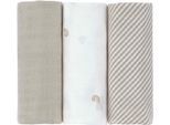 Stoffwindeln LÄSSIG "Swaddle & Burp Blanket, L, Rainbow", Baby, Gr. 3 Stk., beige, Baumwolle, Windeln Stoffwindeln
