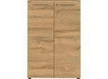 Aktenschrank GERMANIA "Agenda", grau (graphit, grandson, eiche, nachbildung), B:80cm H:120cm T:40cm, Holzwerkstoff, Schränke, Aktenschrank, 80 x 120 x 40 cm, verstellbare Böden, Soft Close, Made in Germany