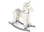Schaukeltier CHIC2000 "Einhorn", grau (weiß, grau), Schaukeltiere, BabyB:73cm H:71cm T:73cm, Plüsch, Polyester, Schaukeltier, B:73cm H:71cm T:73cm
