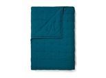 Tagesdecke ESSENZA "Ruth", blau (balsam), B:270cm L:265cm, Obermaterial: 70% Polyester Pol. recyc.. 30% Polyester PES., Tagesdecken, Tagesdecke