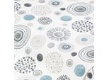 Beschichtetes Baumwollmischgewebe "Kreise & Punkte", grau-color