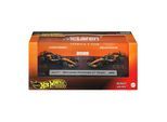 Spielzeug-Rennwagen HOT WHEELS "Premium Formel 1, McLaren F1-Team Oscar Piastri und Lando Norris", orange (bunt), Spielzeugfahrzeuge, Kinder, Spielzeug-Rennwagen, Maßstab 1:64