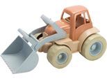 Spielzeug-Traktor DANTOY "Bio Traktor mit Lader", braun (hellbraun), Spielzeugfahrzeuge, KinderB:18cm H:16cm T:33cm, Kunststoff, Spielzeug-Traktor, Made in Europe, B:18cm H:16cm T:33cm