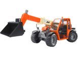 Spielzeug-Radlader BRUDER "JLG 2505 Teleskoplader 33 cm (02140)", orange, Spielzeugfahrzeuge, KinderB:14,2cm H:14cm T:33,5cm, Kunststoff, Spielzeug-Radlader, Made in Europe, B:14,2cm H:14cm T:33,5cm
