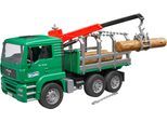 Spielzeug-Forstmaschine BRUDER "MAN Holztransporter mit Ladekran 43 cm (02769)", grün, Spielzeugfahrzeuge, KinderB:18,5cm H:25,5cm T:43cm, Kunststoff, Spielzeug-Forstmaschine, Made in Europe, B:18,5cm H:25,5cm T:43cm