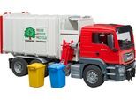Spielzeug-Müllwagen BRUDER "MAN TGS Seitenlader Müll-LKW (03761)", rot (rot, weiß), Spielzeugfahrzeuge, Kinder, Kunststoff, Spielzeug-Müllwagen, Made in Europe