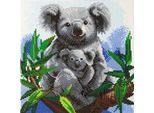 Kreativset CRAFT BUDDY "Crystal Art, Koalas", grau (bunt), Kreativsets, KinderB:30cm H:30cm, Kreativset, B:30cm H:30cm
