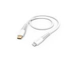 HAMA USB-Kabel "Ladekabel, USB-C - Lightning, 1,5 m, Weiß", weiß, 150cmcm, Kabel, Datenübertragung, Schnellladefunktion, USB-Kabel