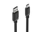 HAMA USB-Kabel "USB-A auf USB-C Ladekabel 1 m schwarz", schwarz, 100cmcm, Kabel, Schnellladen, 480 Mbit/s, 3 A Strom, breite Kompatibilität, USB-Kabel