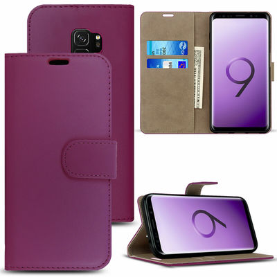 Phone Case Leather Flip Wallet Cover Samsung Galaxy S24 Ultra Purple