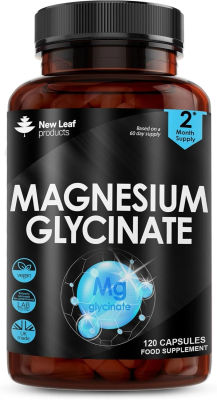 Magnesiumglycinat Tilskudd 1040mg Magnesium, 120 Høykonsentrerte Kapsler