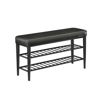 EKHO kollektion skobänk med sömmar 30 x 100 x 50 cm bläck svart