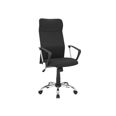 OBN034B01 Toimistotuoli Ergonominen kääntyvä tuoli Pehmustettu istuin Kangaspäällinen Säädettävä ja kallistettava jopa 120 kg kantavuus Musta