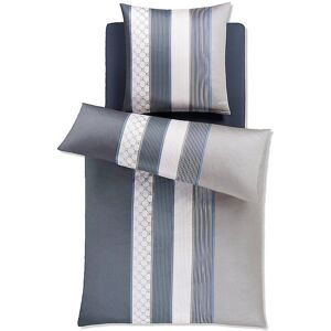 JOOP Satin Bettwäsche Cornflower Stripes 70x90cm / 140x220cm Deep Coal JOOP Unisex grau EG
