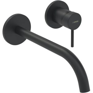 HANSAPUBLIC Waschtisch-Wandarmatur 30 cm, Badarmaturen, schwarz-matt - Ausladung 30 cm - schwarz-matt