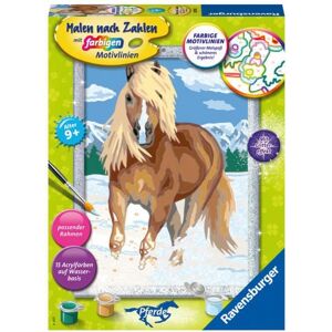 Ravensburger Verlag GmbH CreArt, Malen nach Zahlen Kinder - Haflinger im Schnee